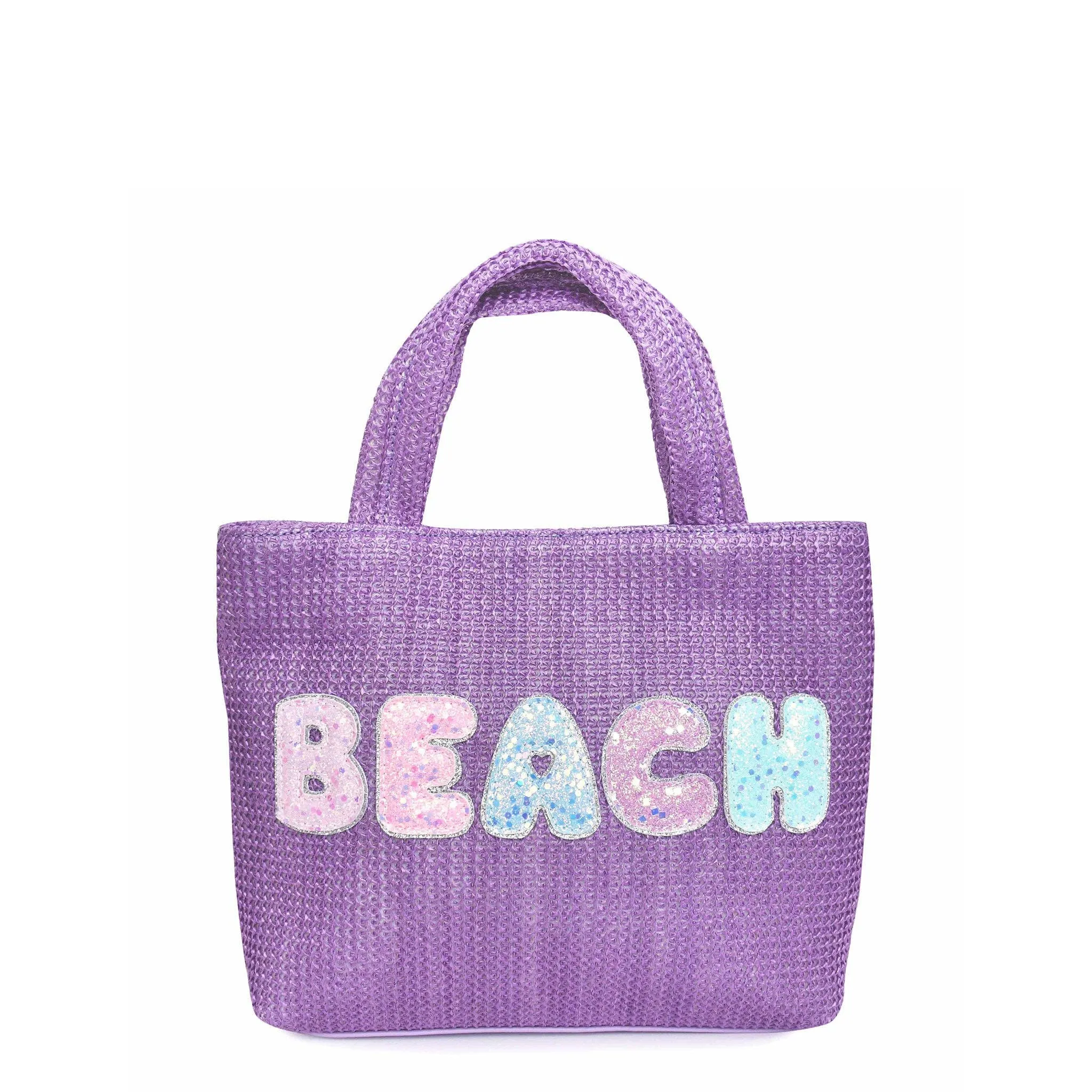 Mini Straw Tote Bag - Beach