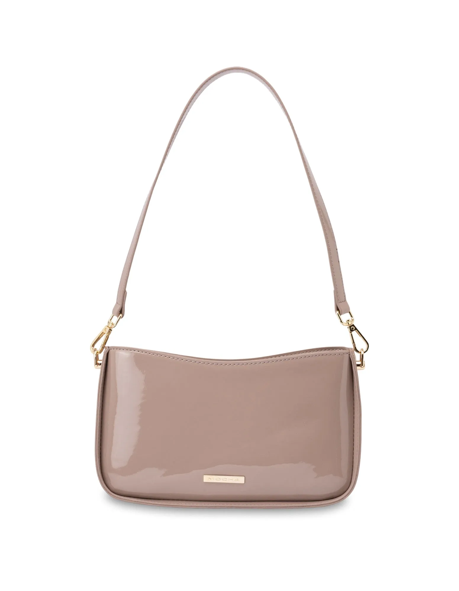 Mocha Willow Patent Crossbody Bag - Dusty Rose