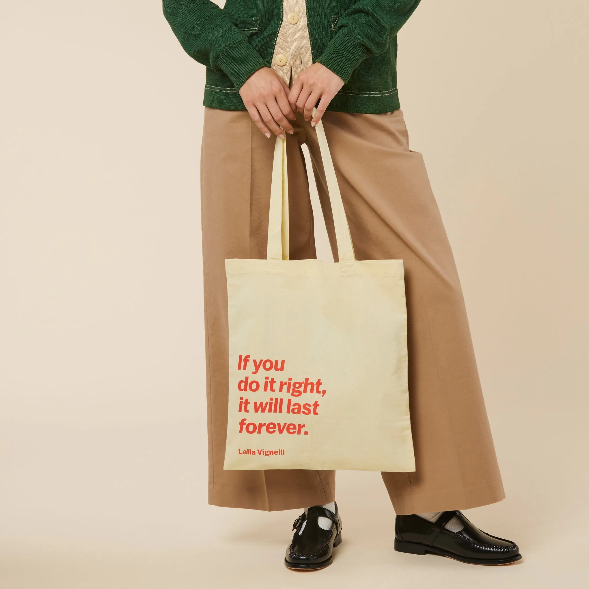 MoMA Artist Quote Totes - Lella Vignelli