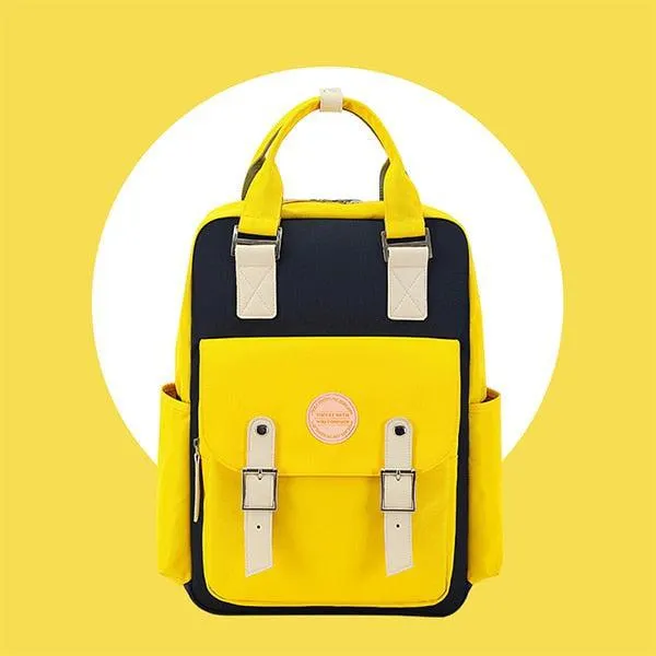 Multicolor Pastel School Backpack