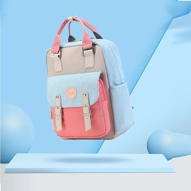 Multicolor Pastel School Backpack