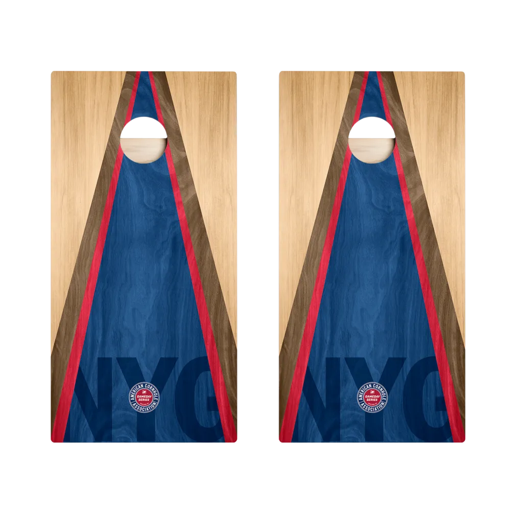 New York NYG Football Gameday Classic Triangle Star Cornhole Boards