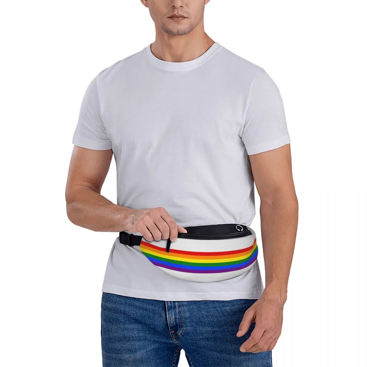 Rainbow Stripe Bum Bag