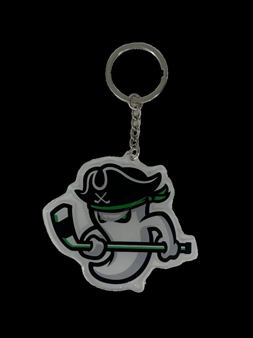 Savannah Ghost Pirates Acrylic Ghost Logo Keychain