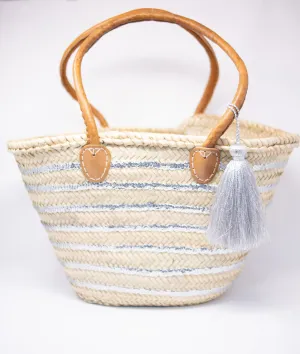 Silver/Gold Round Straw Bag