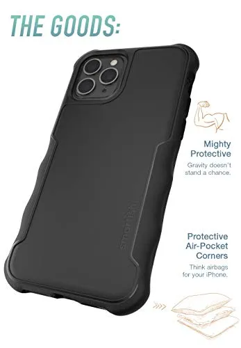 Smartish iPhone 11 Pro Armor Case - Gripzilla [Rugged   Protective] Slim Tough Grip Cover - Black Tie Affair