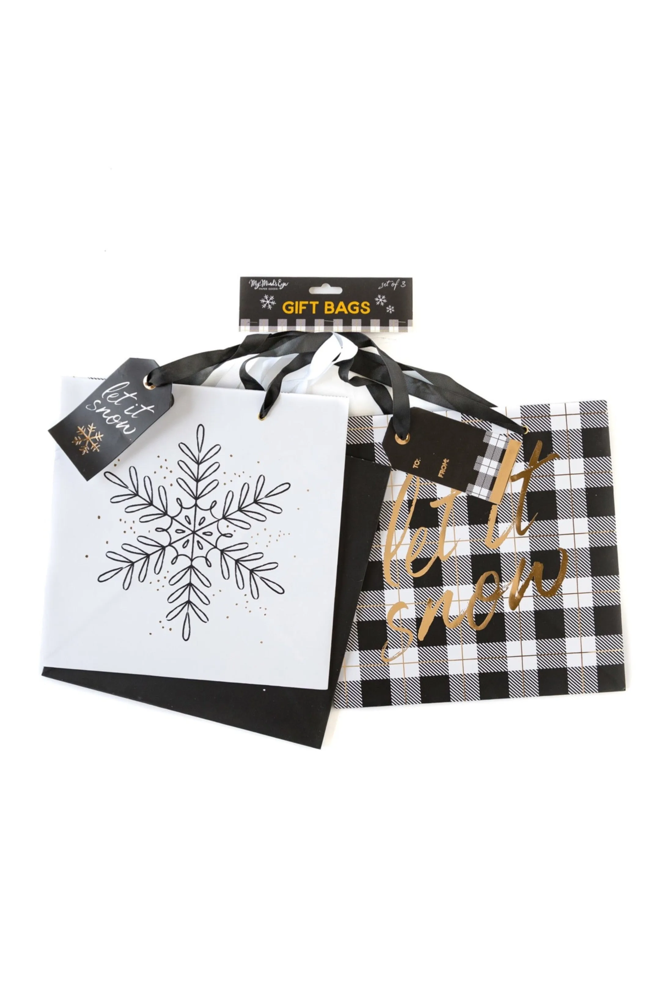 Snowflakes Large Gift Bag Set