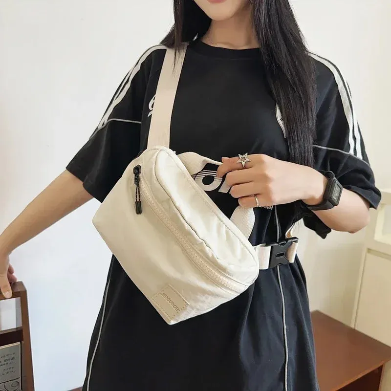 Sohiwoo Casual Compact Personality Nylon Shoulder Chest Bags 2025 Hot Sale Simple Leisure Sport Hot Trendy Crossbody Bags for Unisex