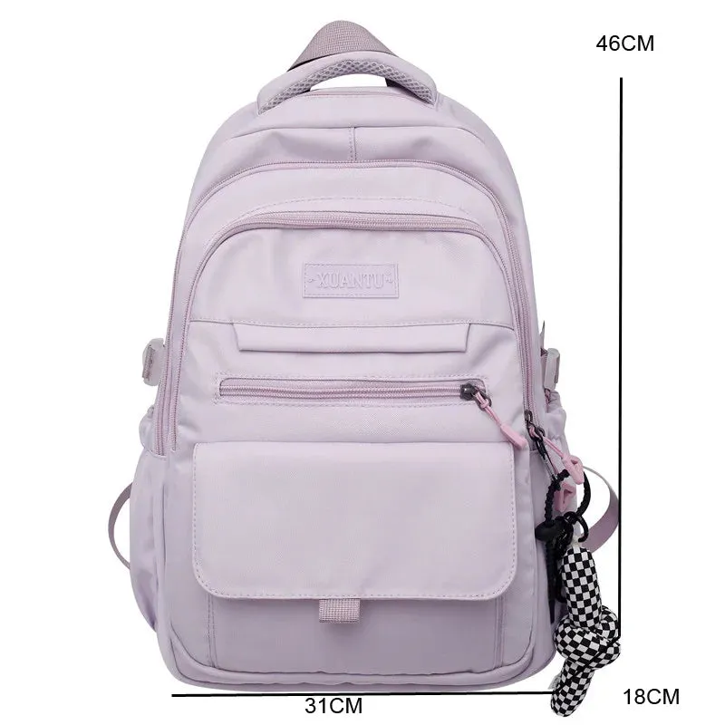 Sohiwoo Trendy Women Backpack Nylon Female Harajuku School Bag College Book Lady Travel Backpack Kawaii Fashion Girl Bag Men Student New