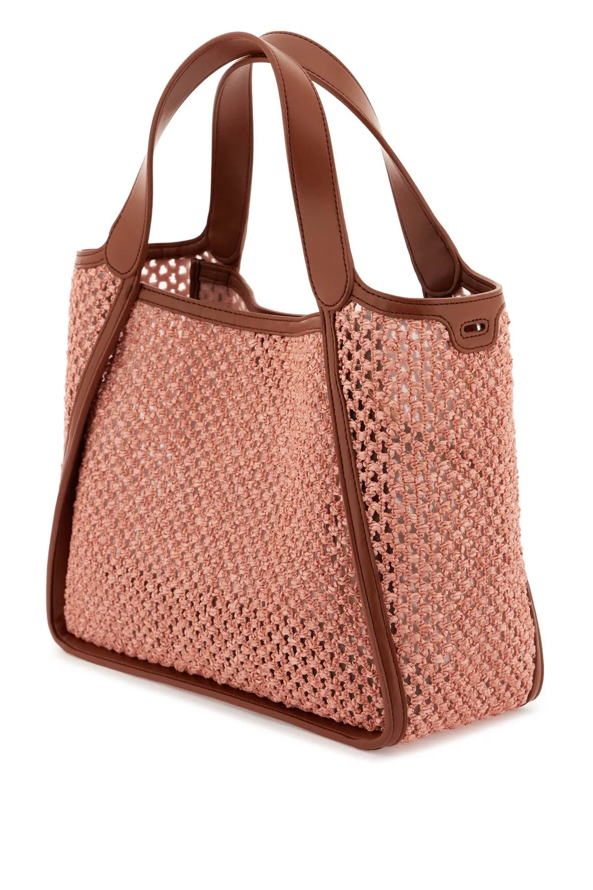 Stella mccartney raffia-effect nylon crossbody bag