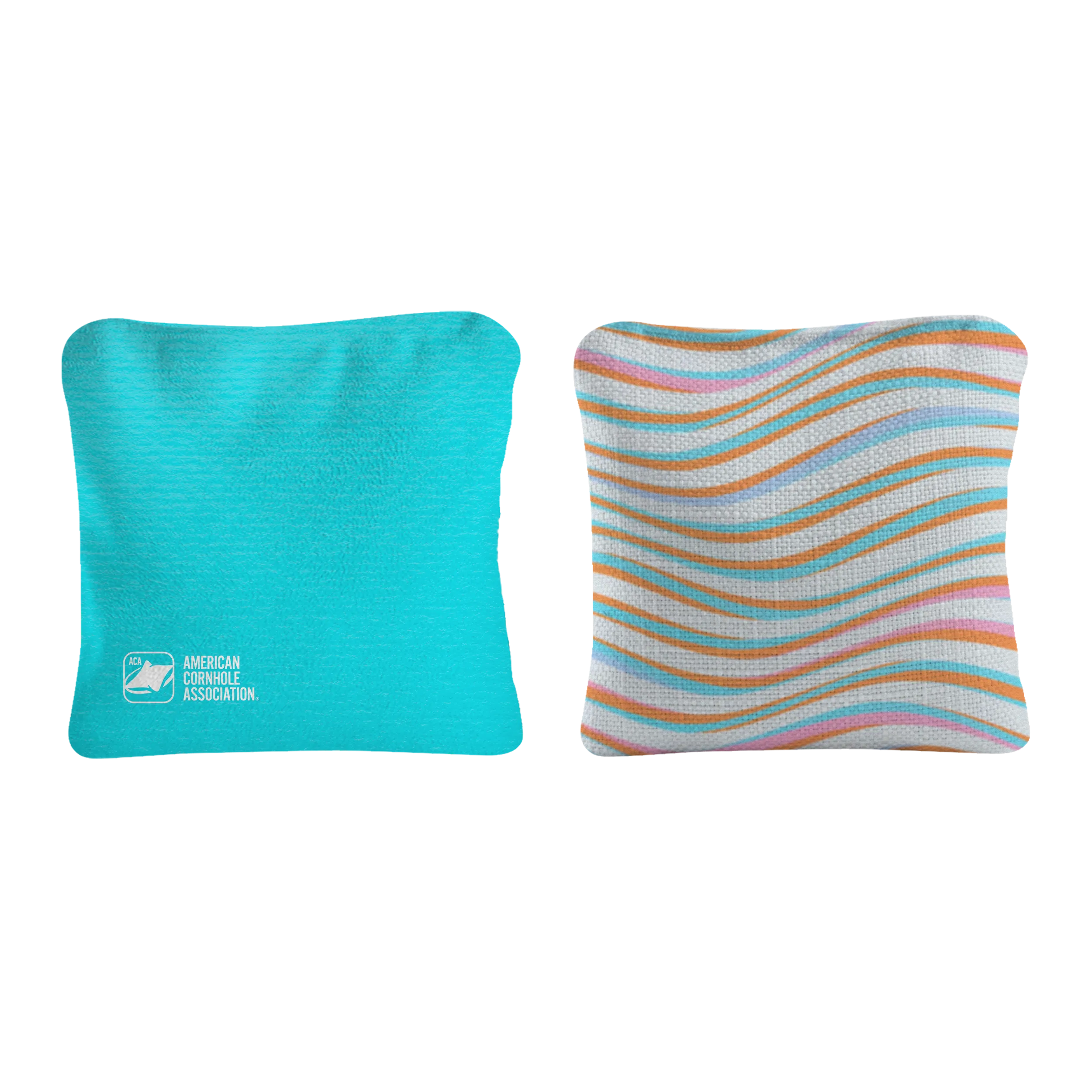 Teal with Waves Synergy Pro Cornhole Bags