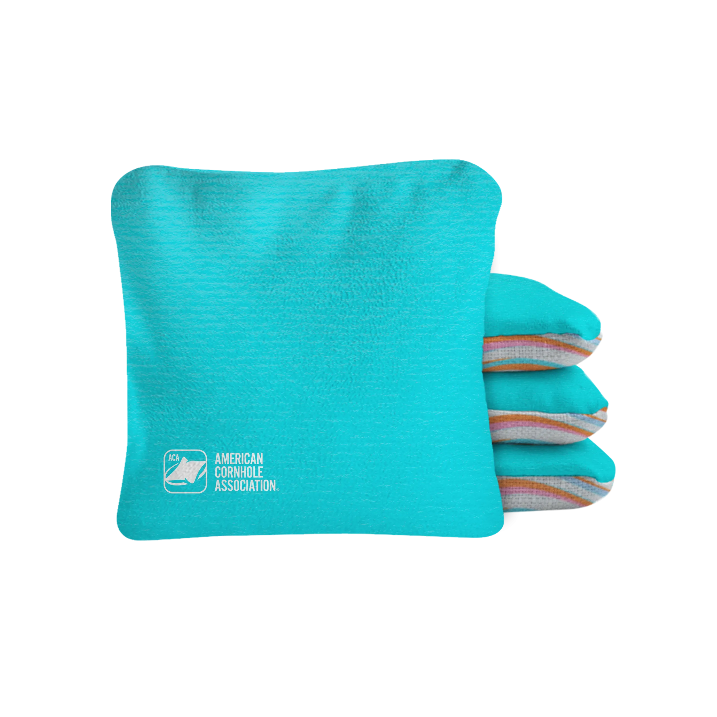 Teal with Waves Synergy Pro Cornhole Bags