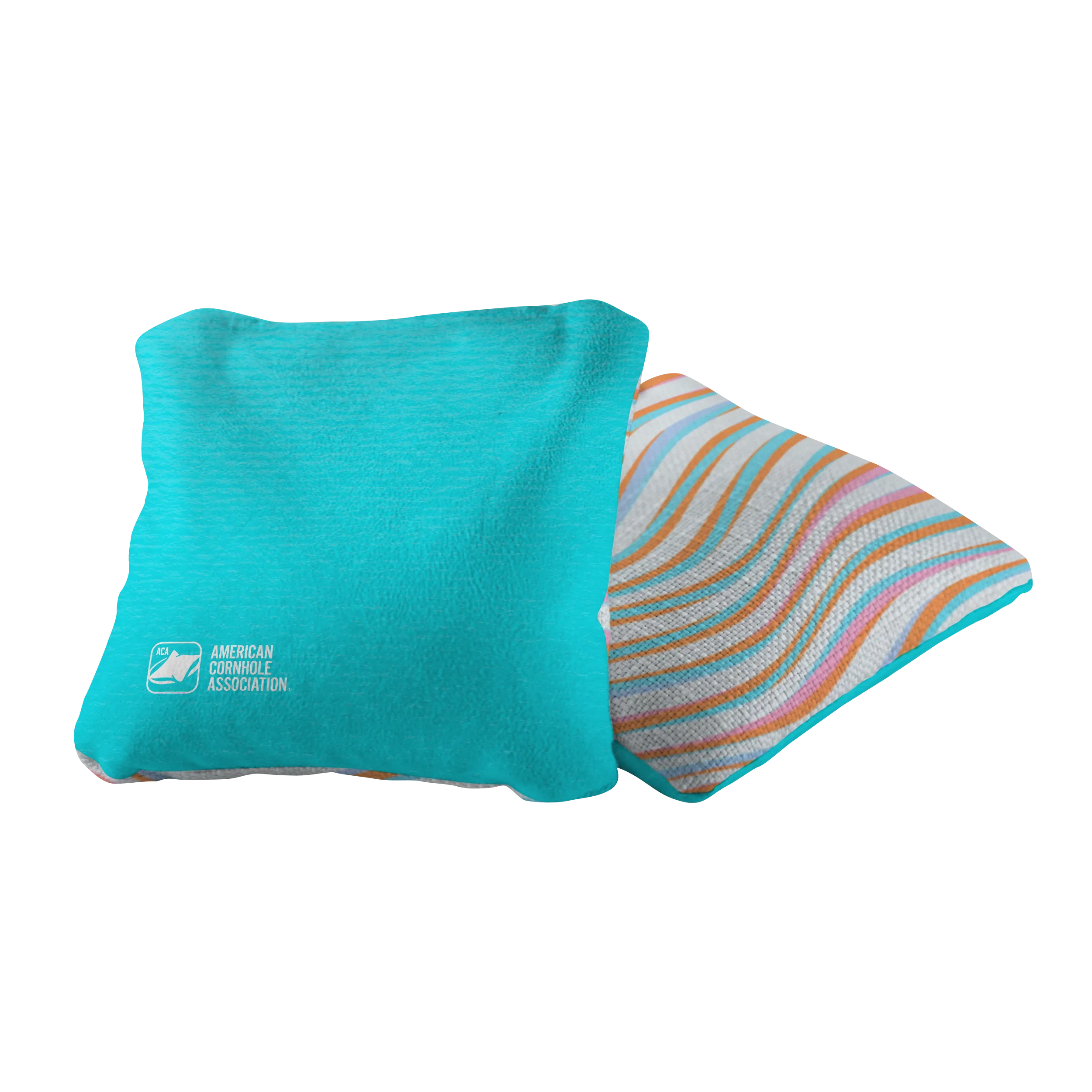 Teal with Waves Synergy Pro Cornhole Bags