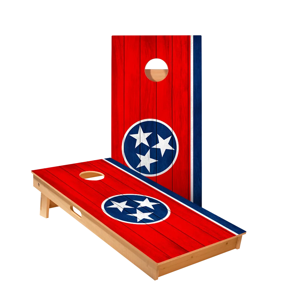 Tennessee Flag Star Cornhole Boards