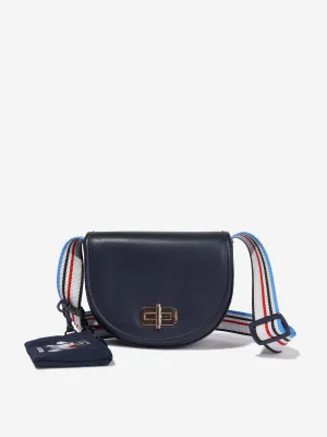 Tommy Hilfiger Girls Track Club Turnlock Crossbody Bag in Navy