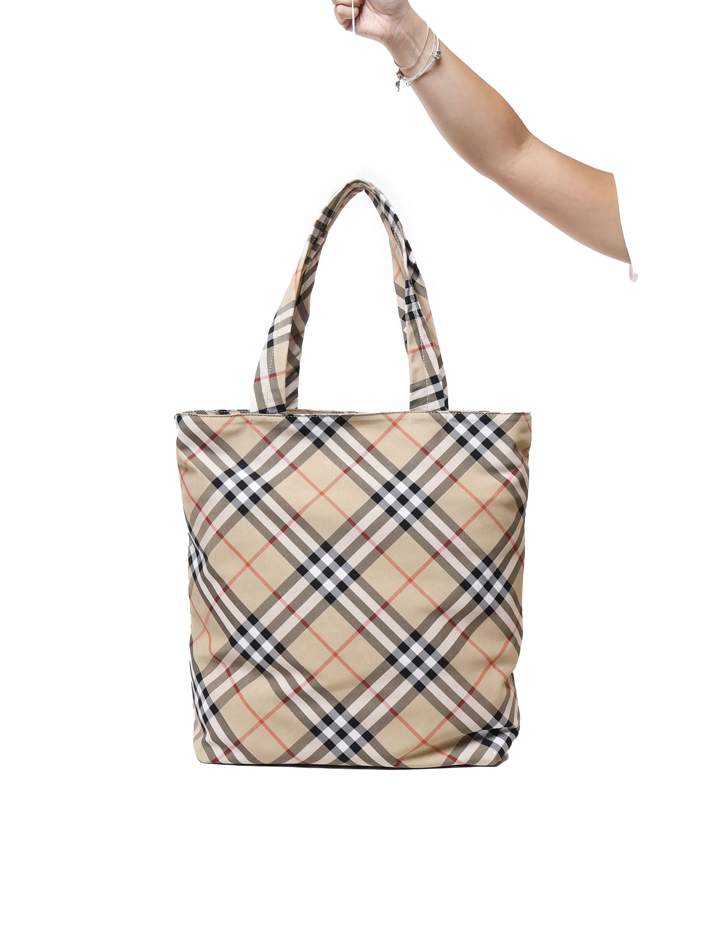 Vintage Check Tote Bag in Beige