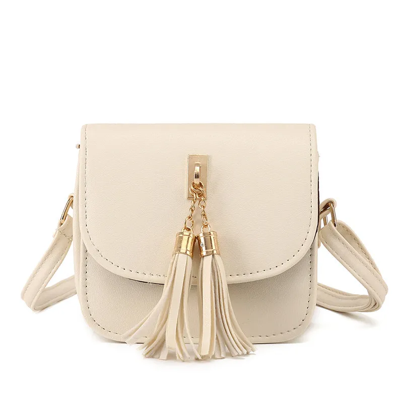 Women Candy Color Tassel Messenger Bags