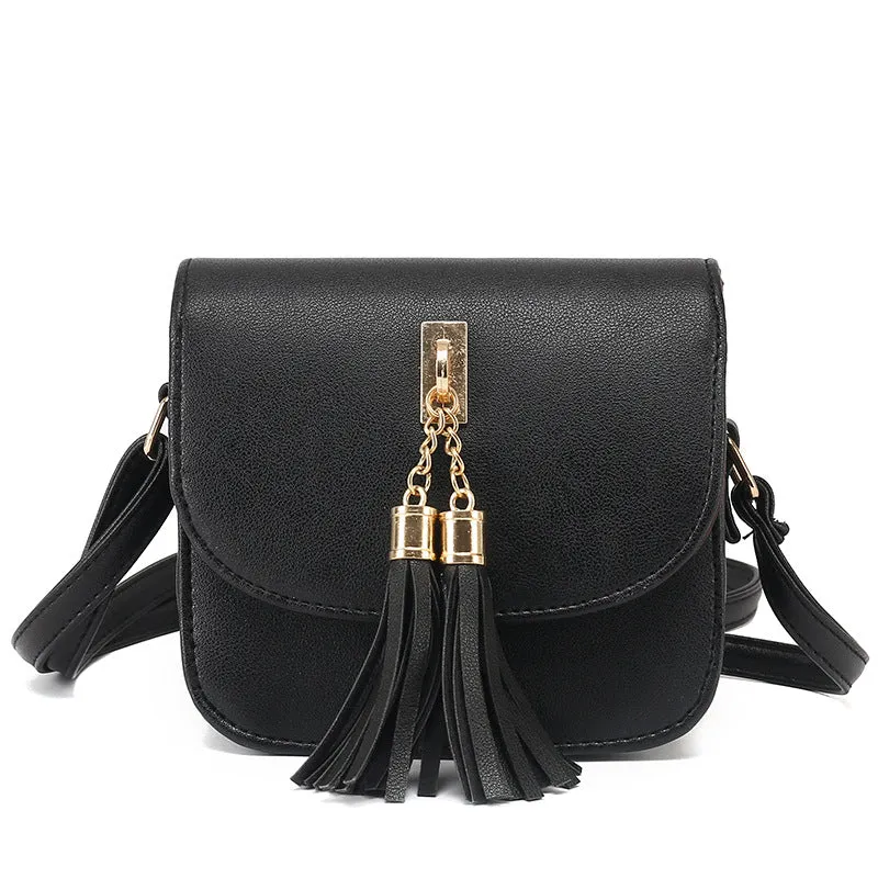 Women Candy Color Tassel Messenger Bags